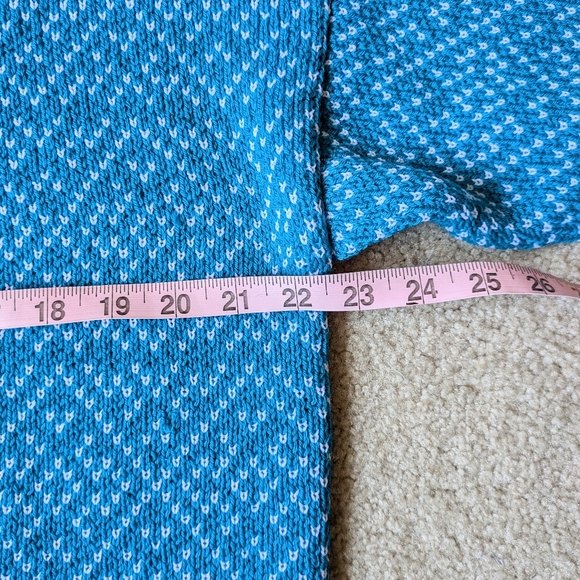 Vintage Handmade Sweater Blue Men's Women's High Neck Size Large - Picture 7 of 12